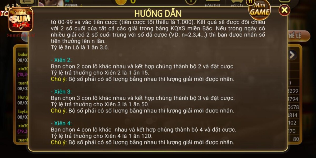 Những hình thức phổ biến trong sảnh xổ số của Sumclub